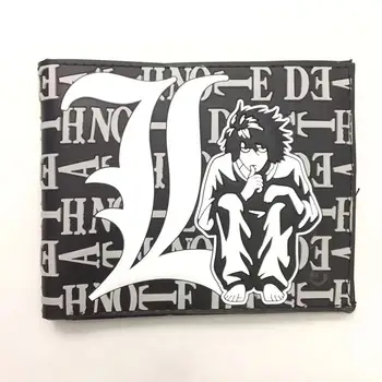 Butik torbicu od PVC-a s logotipom anime Death Note, novi novčanik s dvostrukim складыванием, torbicu za kreditne kartice za dječake i djevojčice, kratko novčanik