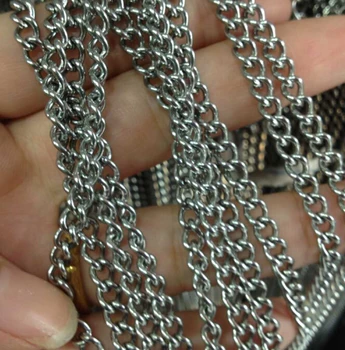 Cijena po cjeniku proizvođača 10 metara 2 mm/4,3 mm od nehrđajućeg čelika, modni kaubojske lanac veleprodaja. traži nakit