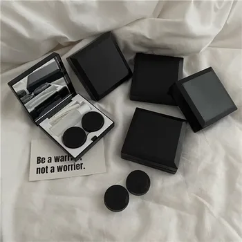 Crna Elegantna spremnik za leće, ženske, kontaktne leće, torbica za objektiv, Gospodo boji kontaktne leće, kutija za pohranu, Prijenosni putni set