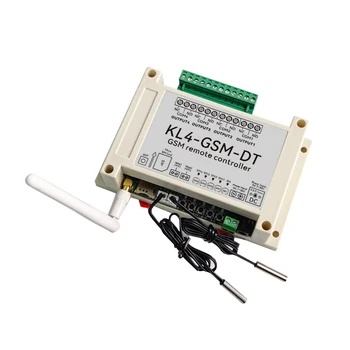 Daljinsko uključivanje/isključivanje GSM na DIN-šinu Kontroler pristupa s 4-kanalni релейным izlaz Upravljanje senzor temperature