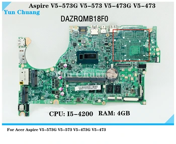 DAZRQMB18F0 NB.MP211.001 Za Acer Aspire V5-573G V5-573 V5-473G V7-582P V7-482P matična ploča laptopa i5-4200U 4G RAM 100% test