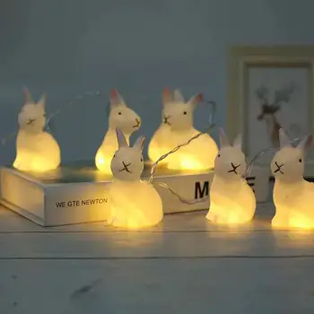 Dekorativna led svjetiljka-гирлянда slatka rabbit 150 cm, radi na baterije, Uskršnji zec, nevjerojatan lampa, dekoracija za dječju sobu