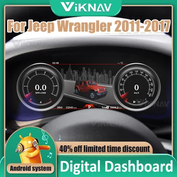 Digitalni klaster za Jeep Wrangler 2011-2017 Kontrolna ploča Zabava Autocesta zaslonu ploče s instrumentima u automobilu stereo