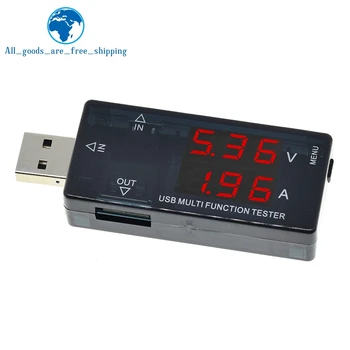 Digitalni prikaz TZT USB Multifunkcijski tester 4V-30V Mini punjač s naponom struje, tester kapaciteta, USB mjerač banke hrane za dr.