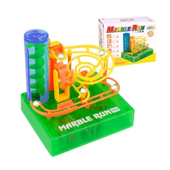 DIY Električni labirint s kemijskom pjesmom, Mramorni Utrke jedinice Uložene Građevinske blokove, za djecu iznad 3 godine, večernje igre igračke, pokloni