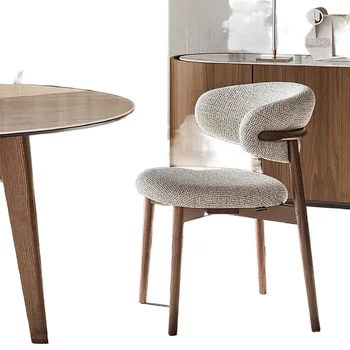 Dizajn blagovaona stolice od masivnog drveta, namještaj za restoran, drveni trpezarijski stolica
