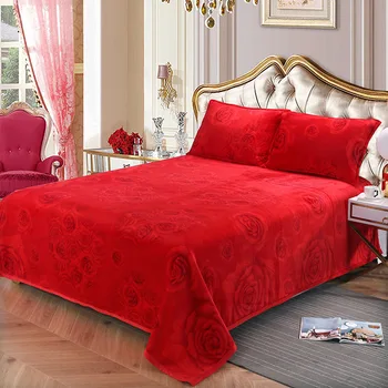 Dizajn deka s velikom Crvenom ružom, tepih od mekog toplog koralnog runo, osnovna plišani krevetu spavaće sobe, cosplay zimske djecu