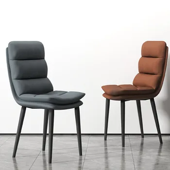 Dizajnerska stolica Accent Moderna Kožna jastuk Nordic Luxury Podne Ergonomski Stolci Radni stol Sillas Para Comedor Kuhinjski namještaj