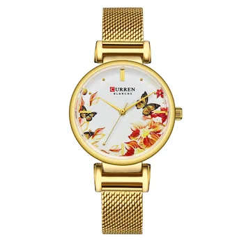Elegantan Ženski sat sa okruglog lice od ružičastog zlata, Temperament jednostavan studentice, vodootporan satovi luksuzni za žene
