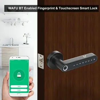 Električni biometrijska vrata brava za zaključavanje prostorija, zaključavanje zaporkom na autentičnosti pomoću otiska prsta, elektronički sigurnosni sustav Smart za drvena vrata u zatvorenom prostoru