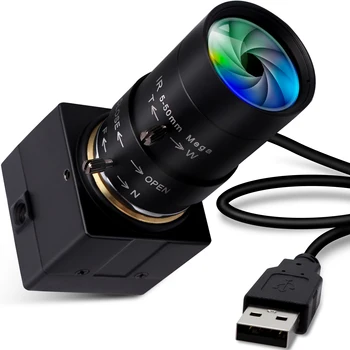 ELP 8MP 4K 3264X2448 IMX179 USB Web kamera 5-50 mm s promjenjivom žarišnom udaljenošću CS objektiv Hd USB Industrijski Mini-kućište Unutarnja kamera za video nadzor USB