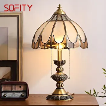 Europska латунная lampe SOFITY, moderna kreativno luksuzna bakrena noćni ormarić za uređenje doma dnevnog boravka i spavaće sobe