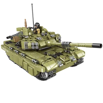 Glavni borbeni tenkovi T-90, građevinske cigle, Rusija, vojno-tehnički građevinski igračke za djecu, kreativnih blokovi, Božićne darove