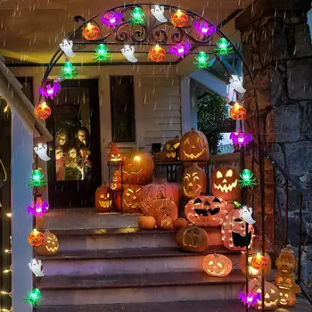 Home dekor Creepy vijence na Halloween daljinski Upravljač Vodootporan 8 načina rada S baterijskim napajanjem šišmiš Pauk Bundeve dekor Vodootporan