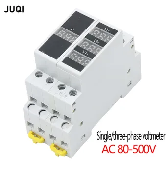 Instaliran na Din-šinu monofazni/trofazni ac voltmetar 80-500 U minijaturni modularni voltmetar s indikatorom zaslonu LED digitalni detektor NV-1