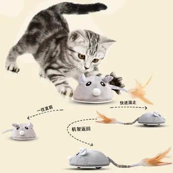 Interaktivna igračka miš za mačke, заряжающаяся preko USB-a, kreće rat s igračkama od perja, koja se u zamku, edukativne igračke za kućne mačića