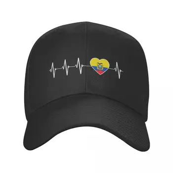 Izrađen po mjeri kapu s zastavom Ekvadora Srca Muška ženska Prozračna эквадорская šešir Proud Dad Hat Outdoor Snapback Caps