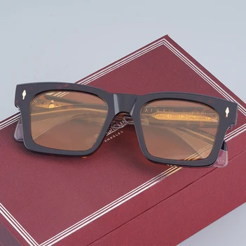 Jacques JMM KAINE Trg Sunčane naočale Klasični Dizajn brand Tortoise Muške Naočale Reteo Originalni ацетатные naočale Uv400