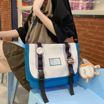 Japanski torba-instant messenger, crtani trg холщовая torba na jedno rame, animacijski ženska torba na rame velikog kapaciteta