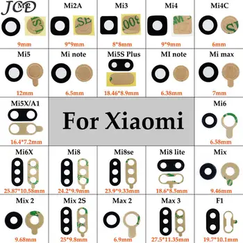 JCD za Xiaomi Mi Mix 2 2S Max 2 3 Rezervni dijelovi za staklene leće u stražnju kameru + ljepljive etikete