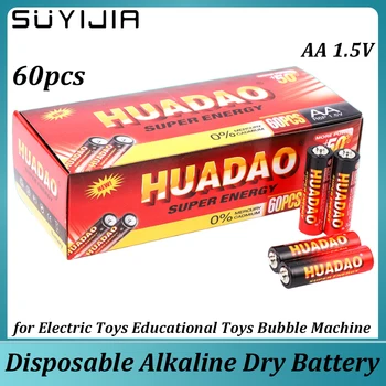Jednokratna suhe alkalne baterije AA 1.5 V 60pcs 300mah Pogodan za električne igračke, edukacijskih igračaka, mjehurića, kamere,