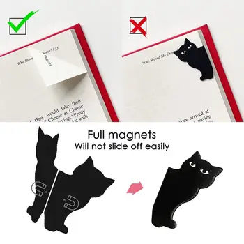 Jednostavan 6pcs Veliki Crni Mačak Magnet Book marker za Višekratnu upotrebu book marker Šarmantan izgled Knjige pribor
