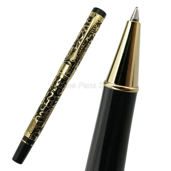 Jinhao 5000 Metalna kemijska olovka s navojem po teksturi crnog Zmaja, Reusable ručka za uredski školskog kućnog pisma