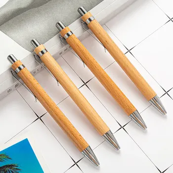 Kemijska olovka 1,0 mm s пулевидным vrhom, plave crne tinte uredski školski kemijska olovka od бамбукового drveta, poslovni potpis, kemijska olovka