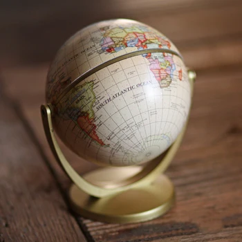Klasicni Rotirajući Globus Karta Zemlje, Globus na engleskom jeziku, Ukras za Studij Geografije, Ukrasi za Dom i Ured, Stolne Ukrase, Darove