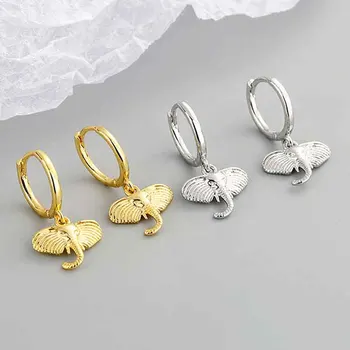 KOFSAC Lijepe naušnice i prsten u obliku slona za žene, modni nakit od 925 sterling srebra, naušnice u obliku гиперболы sa životinjama, pokloni za godišnjicu, za djevojčice