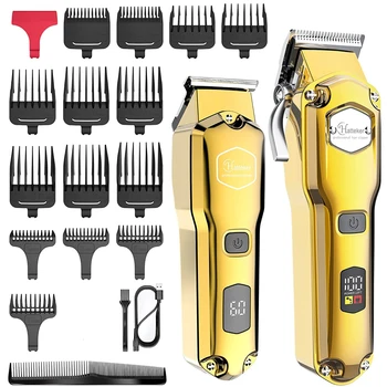 Kombinirani set Profesionalni bežični Trimer za kosu za muškarce Električni pisaći stroj za šišanje kose, Punjiva stroj za šišanje brade
