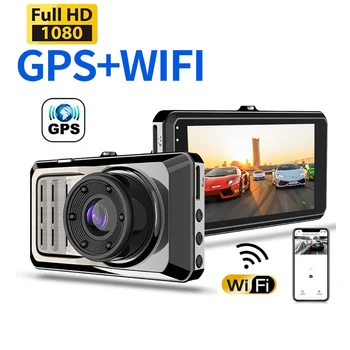 Komplet Dvr, WiFi Dash Cam Full HD 1080P stražnja Kamera Ogledalo Vcr Crna Kutija za Noćni Vid, GPS Tracker Parking monitor