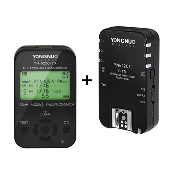 Komplet wireless TTL bljeskalice YONGNUO YN622 C II YN-622-TX sa high-speed sinkronizacijom HSS 1/8000 s za Canon 500D 7D, 60D 5DIII