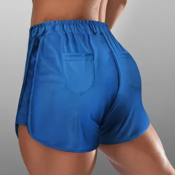 Kratke hlače za fitness s elastičan struk, čvrste Ženske kratke tajice s подтяжкой bedra, prozračne ljetne sportske hlače za trčanje