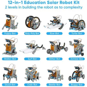 Kreativni autić, zabavne edukativne roboti, 1 kom. za dječake i djevojčice, prikupljene igračke, edukativne igračke, prekrasan sunčan robot, dječja igračka
