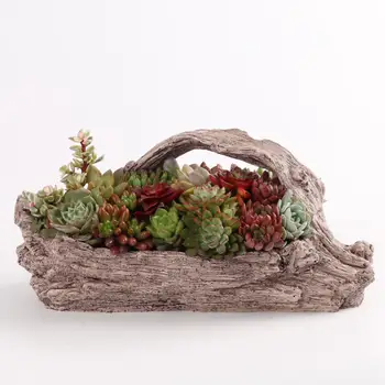 Kreativni lonac za sukulentnih biljaka u obliku slomljenih korijena, lončanica za sukulenti od smole, ukras za dnevni boravak, vrt površine