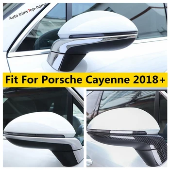 Krom/mat/od karbonskih vlakana sigurnosni komplet za retrovizore, maska je pogodna za pribor Porsche Cayenne 2018-2023