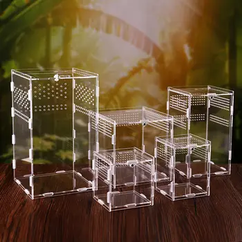 Kutija za uzgoj gmazova Transparentno pauk, gušter, Škorpion, Akril sastavljen terariju za insekte Enti's, akril kutija za kućne ljubimce