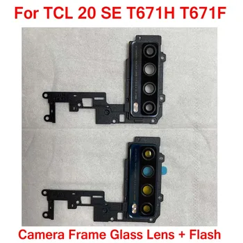 Kvalitetan Okvir za Stražnju Kameru, Torbica za stražnje Kamere sa Staklenim Objektivom + Bljeskalica Za Zamjenu TCL 20 SE T671 T671F T671H 20SE
