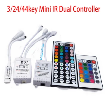 Led Kontroler 24 Tipke IR LED RGB Controler box 1-2 Kontroler IC-Daljinski Upravljač Затемнителем DC12V Za RGB 3528 5050 Led Полосовых Čvora