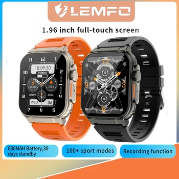 LEMFO Pametni satovi muški ženski sportski IP68 Vodootporan 2,0-inčni 600 mah s velikom baterijom Smartwatch 2023 Bluetooth Poziv domaće glazbe