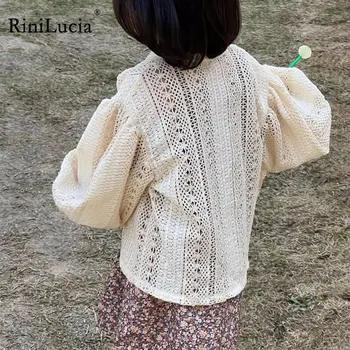 Ljetni modni lagane dječje majice s cvjetnim uzorkom, šuplje slatka kaput za djevojčice, однотонный kardigan dugih rukava, dječje jakne 1-7 godina