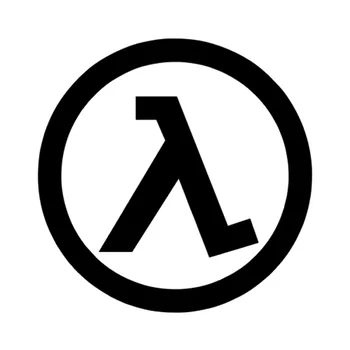 Logo Half Life, moderan auto-stil, auto pribor, naljepnice, crna/srebrna 13,5 cm * 13,5 cm