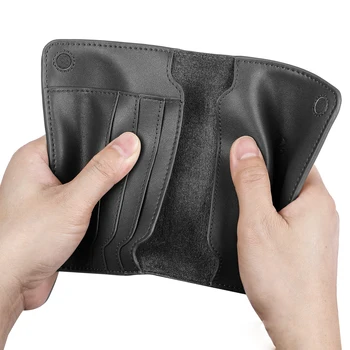 Luksuzna dizajnerska torbica za putovnice od 100% prirodne kože, mekana torbica od crne kože kravlja koža, putno novčanik