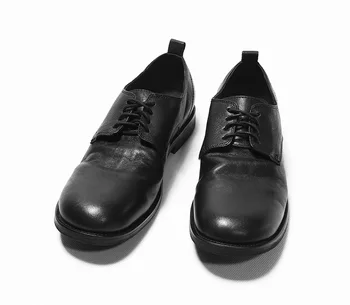 Luksuzne Muške Kožne Cipele, Muške Office shoes U Klasičnom Stilu, Smeđe i Crne Cipele-Oxfords čipka-up, Gospodo