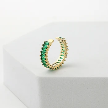 Luksuzni Prsten na prst sa zlatom iz zelenog циркона za žene, modni angažman prsten, spektakularno vjenčanje nakit za mladenku, Novo