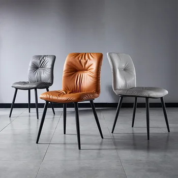Luksuzno ručak stolica Nordic Light, stolica za vaš dom restorana, naslonjač za hotel, kožna fotelja za kave, jednostavan dizajn stolica