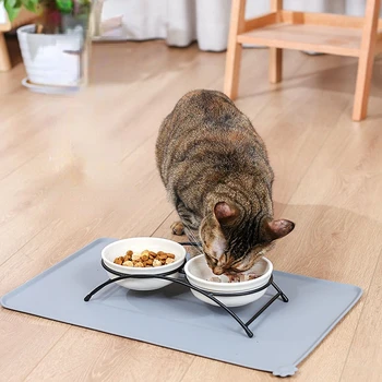 Mat Hrane za kućne ljubimce Pet Placemat Za Štene Pet Bowl Pad Pasa i Mačaka Vodootporan Tepih Za Hranjenje Sprečava Protok Hrane i Vode Silikon