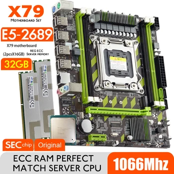 Matična ploča Atermiter X79 sa XEON E5 2689 2* 16 GB = 32 GB DDR3 1066 REG ECC RAM Memorija Kombinirani set NVME SATA Server