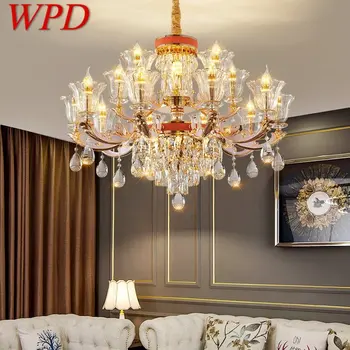 Moderan luster WPD, Luksuzna kristalna led svijeća, viseći svijećnjak, skandinavski svjetiljke za dom, dnevni boravak, blagovaonica, spavaća soba